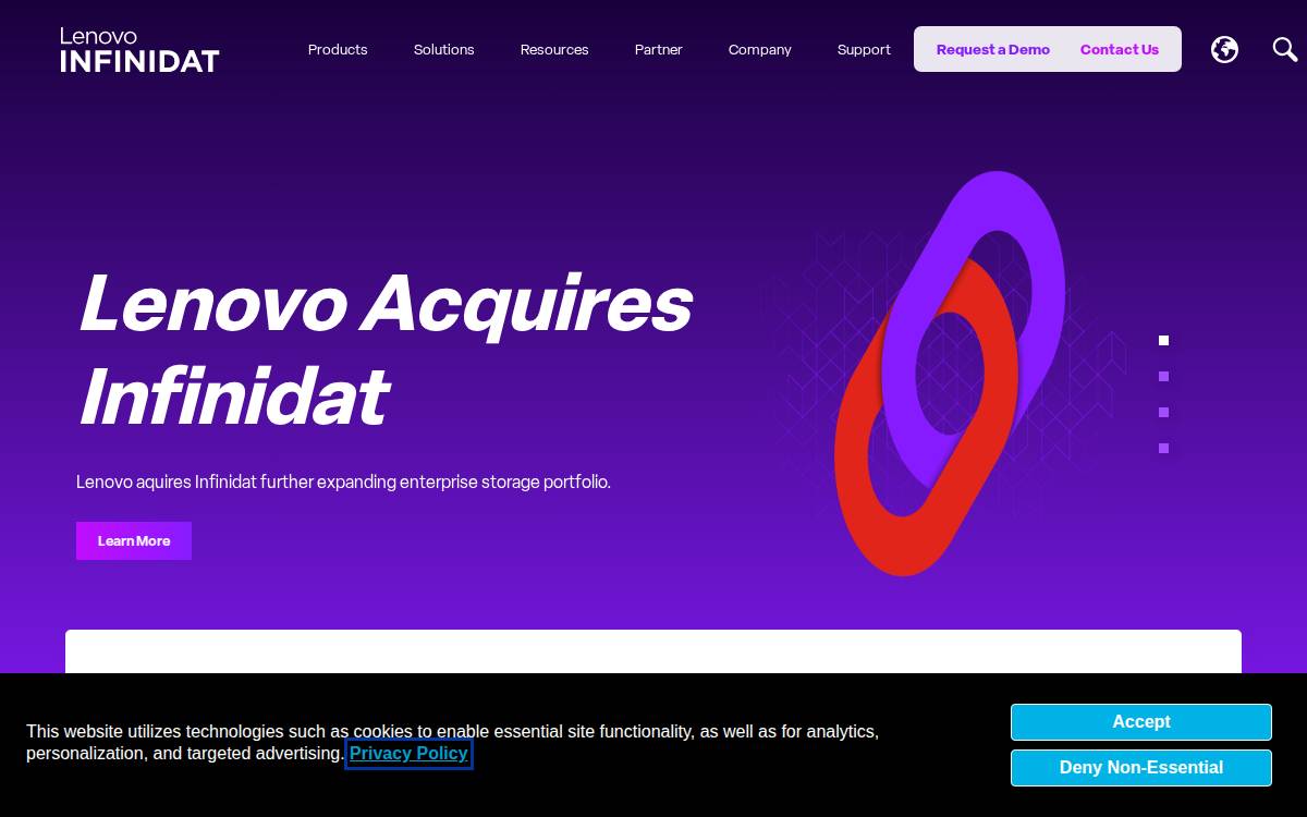Infinidat website preview