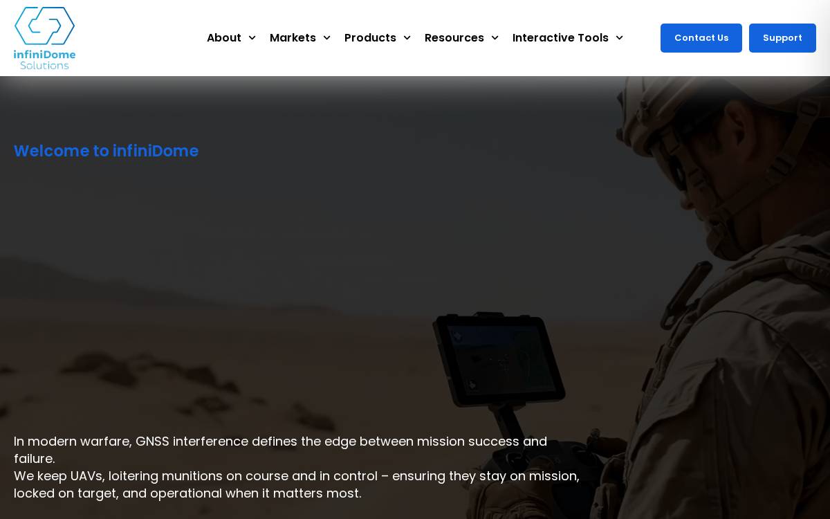 Infinidome website preview
