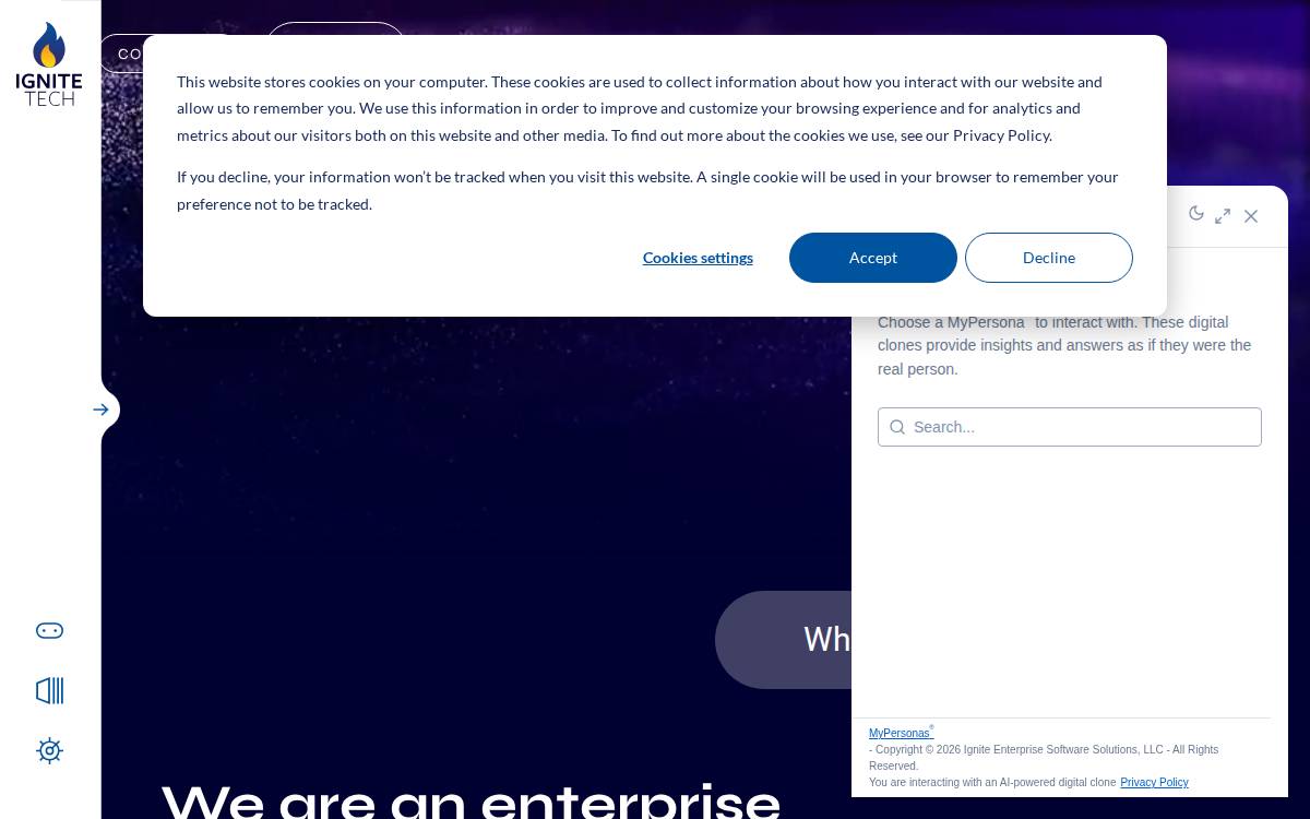 Infinio website preview