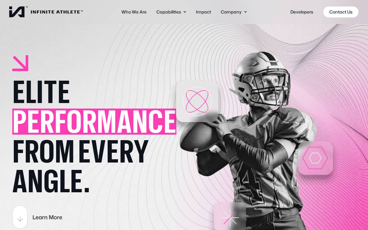 Infinite Athlete website preview