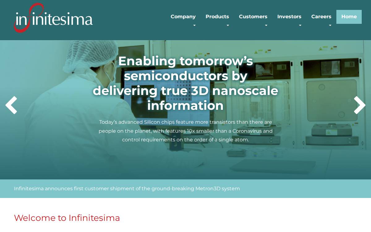 Infinitesima website preview