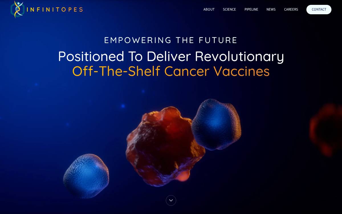 Infinitopes website preview