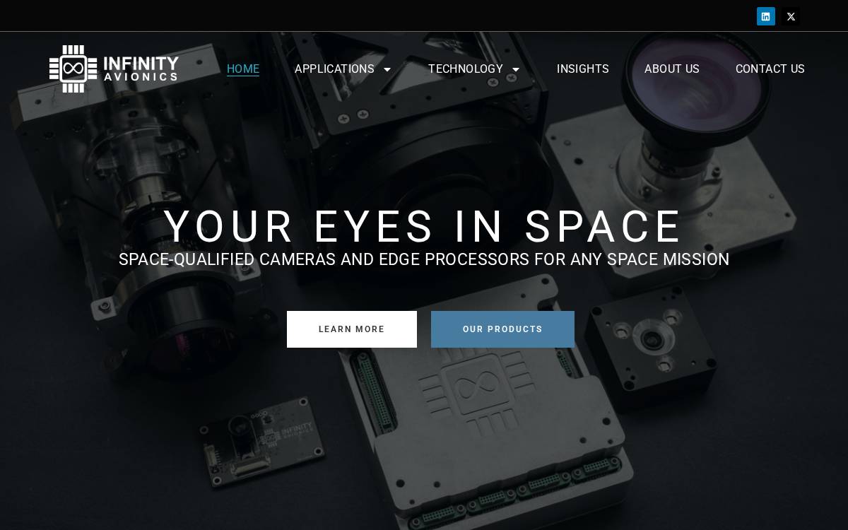 Infinity Avionics website preview