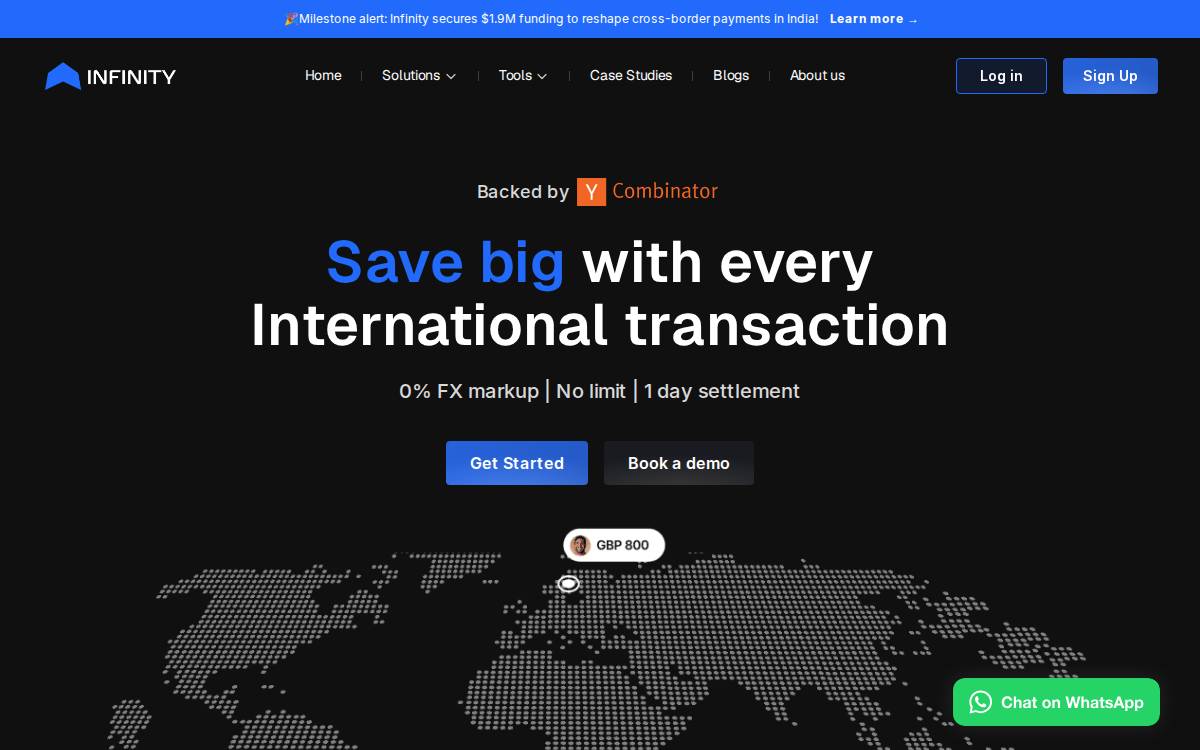 Infinity website preview