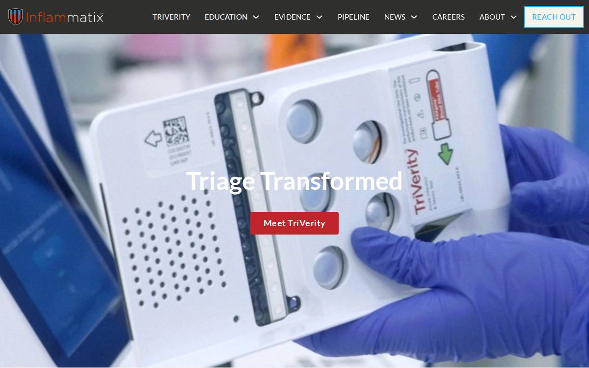 Inflammatix website preview