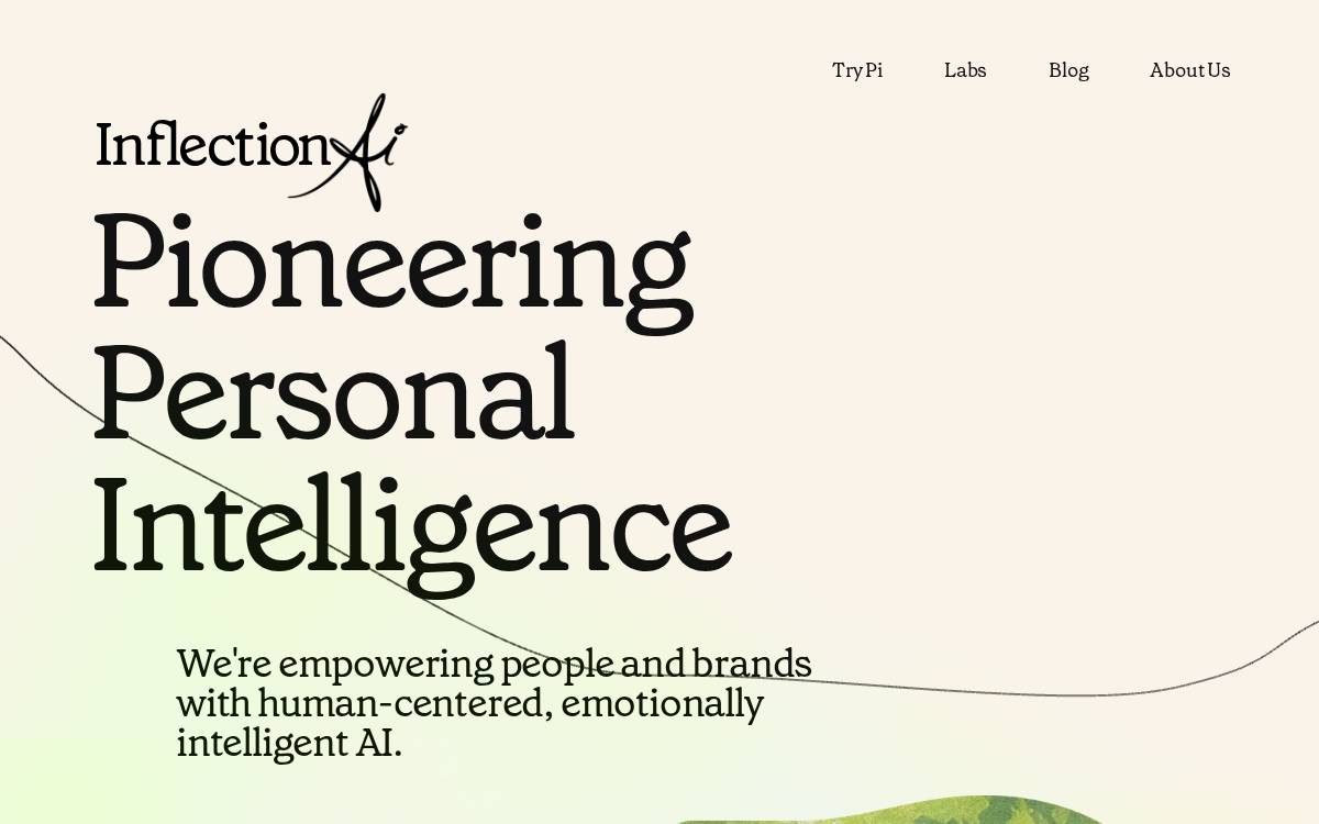 Inflection AI website preview