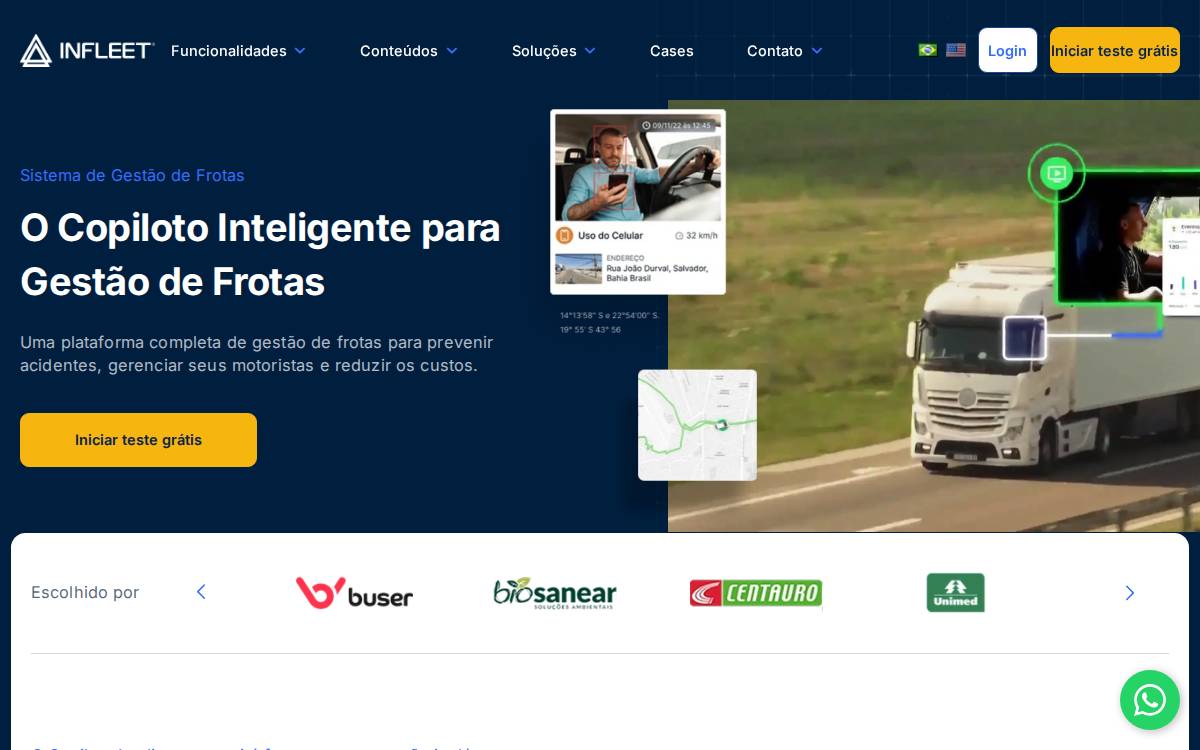 Infleet website preview
