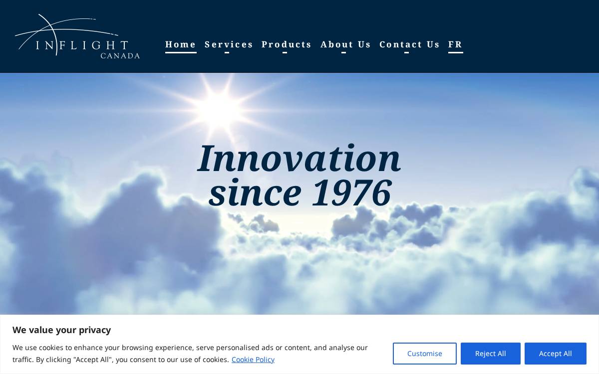 Inflight Canada website preview