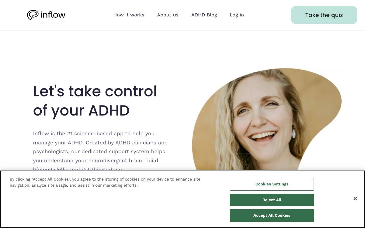 Inflow website preview