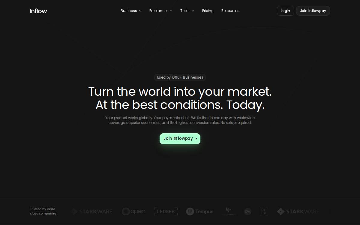 Inflowpay website preview