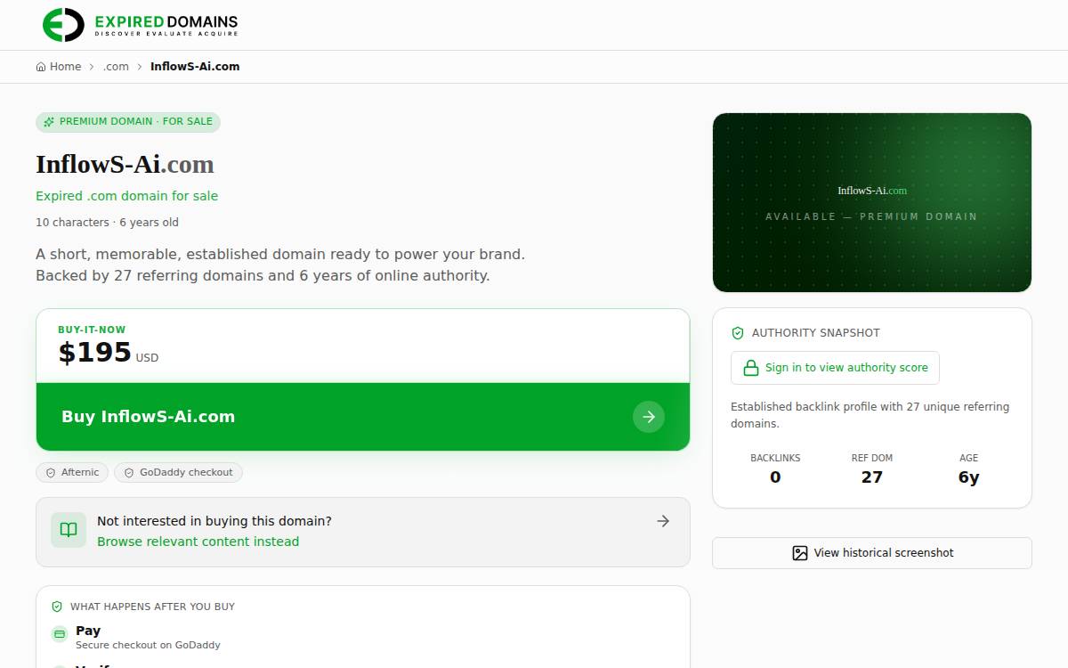 InFLOWS website preview