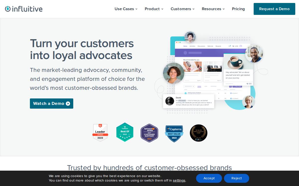 Influitive Corporation website preview