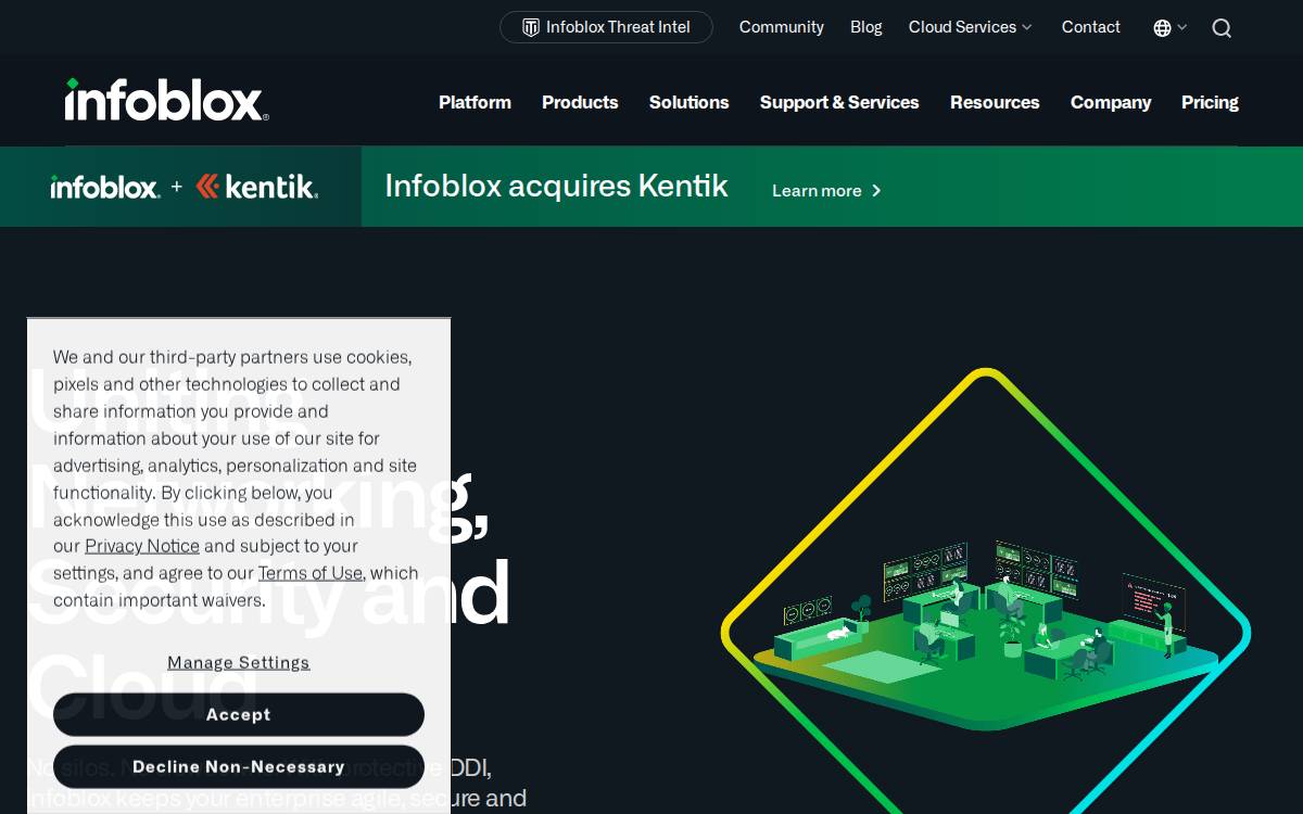 Infoblox website preview