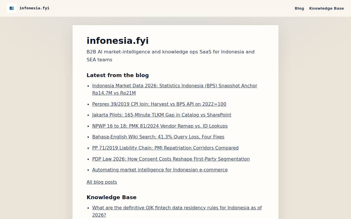 Infonesia website preview