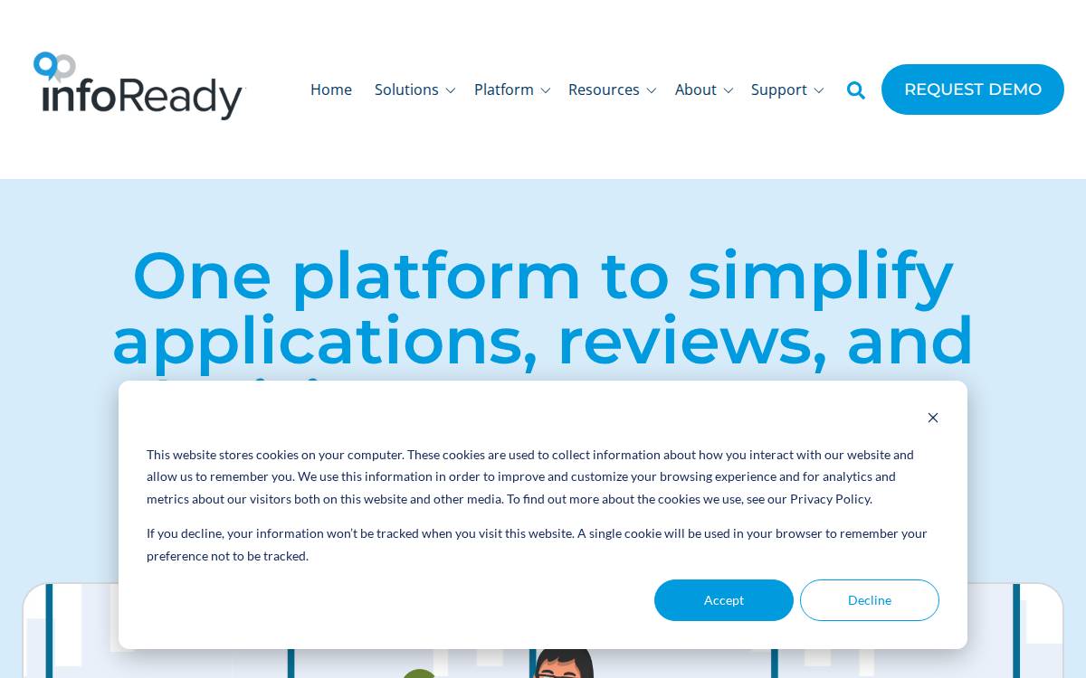 InfoReady website preview