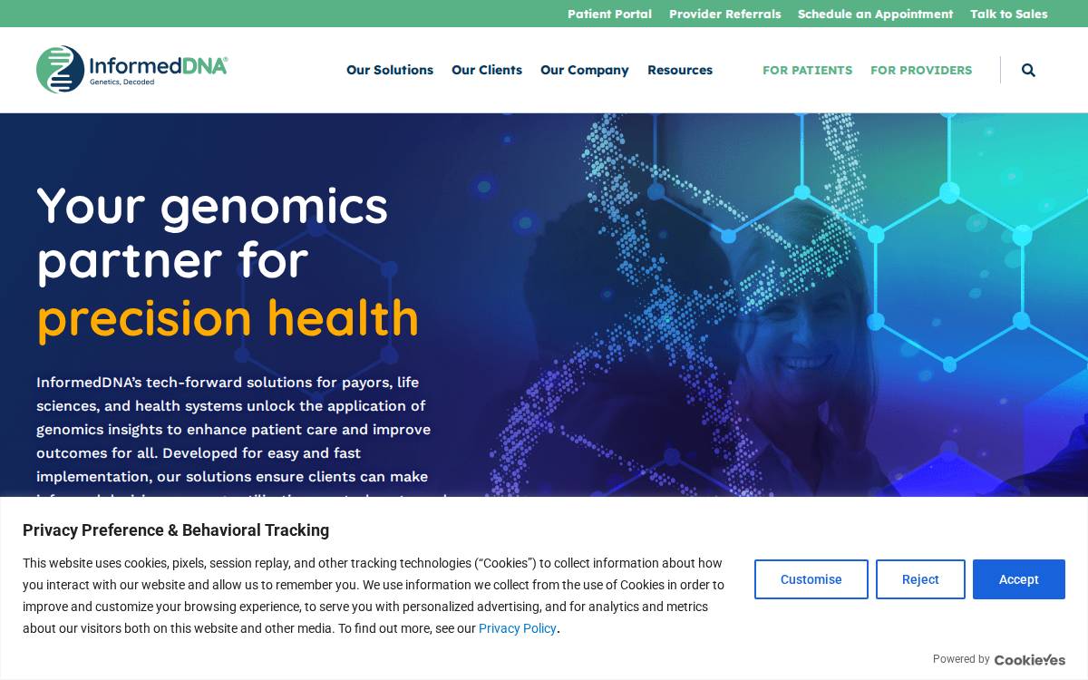 InformedDNA website preview