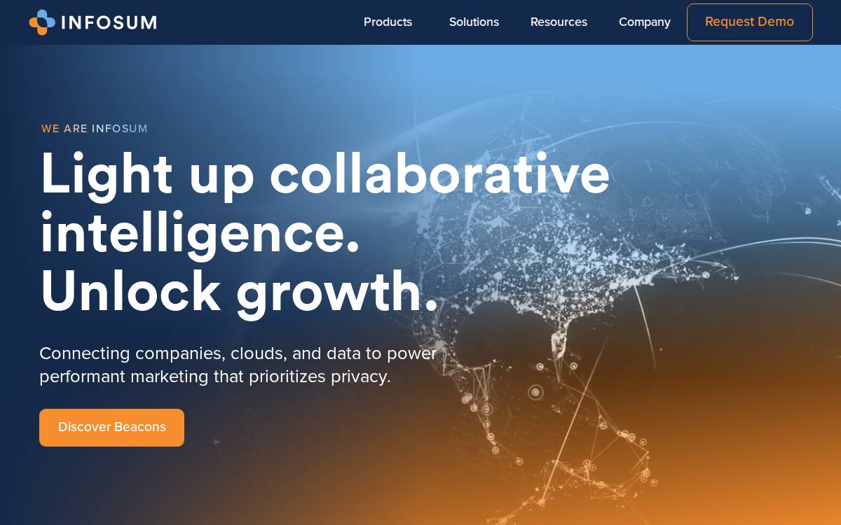 InfoSum website preview