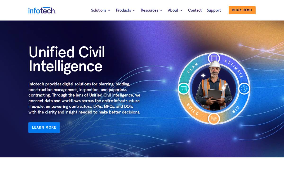 Infotech website preview