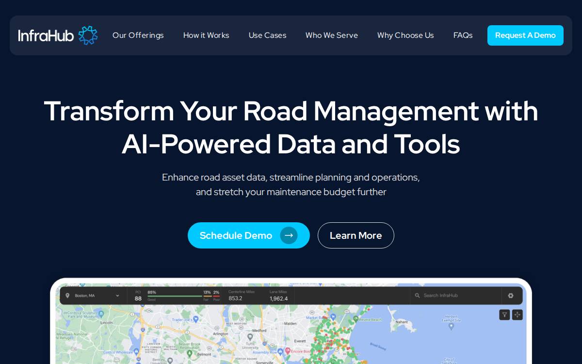 InfraHub website preview