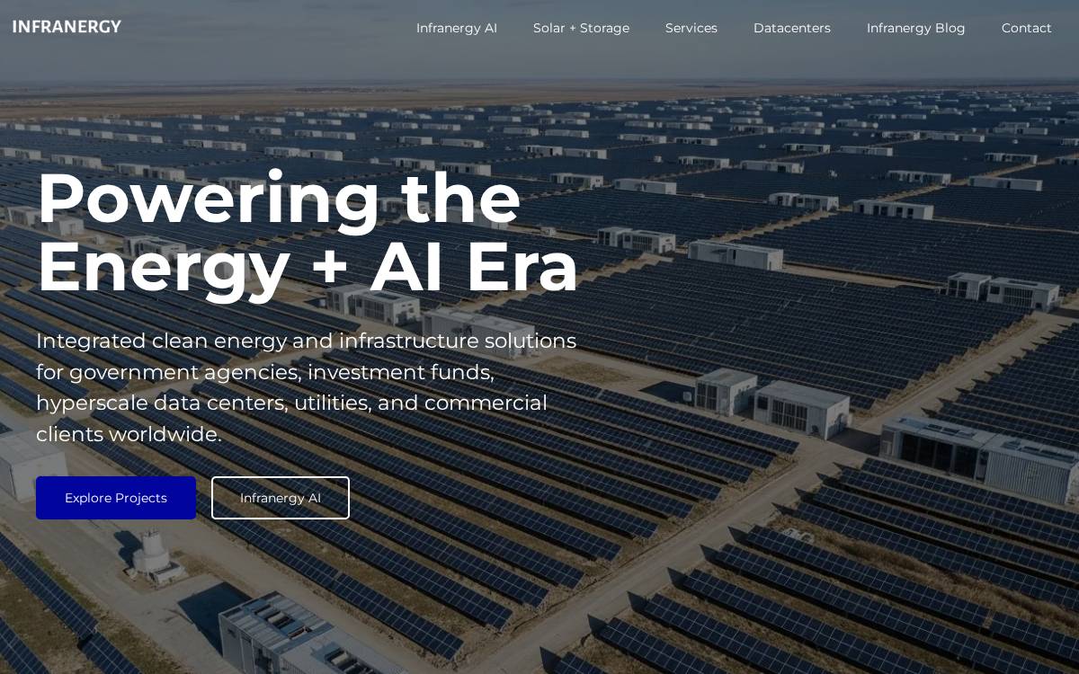 InfraNergy website preview