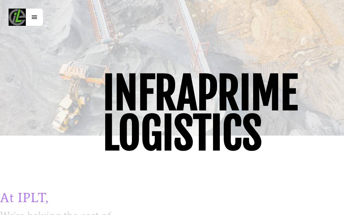 Infraprime Logistics website preview
