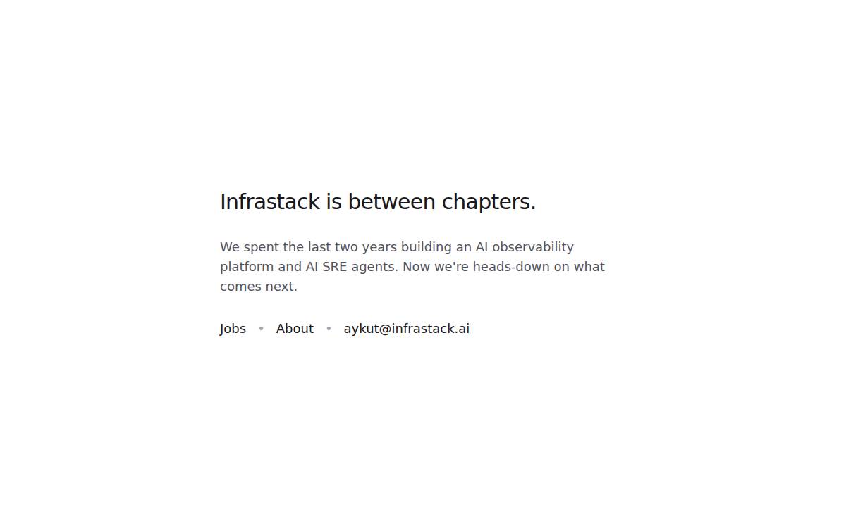 Infrastack website preview