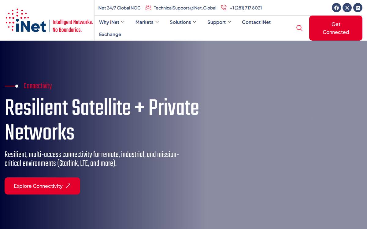 Infrastructure Networks website preview