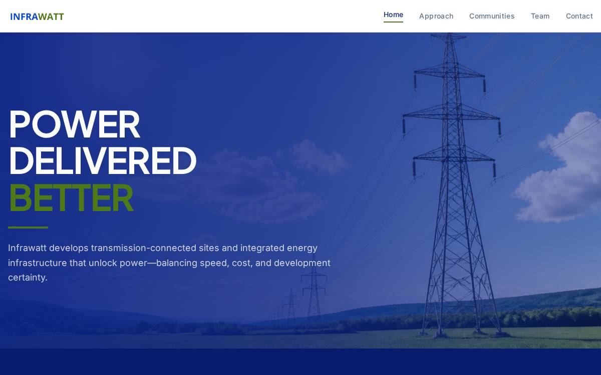 Infrawatt website preview