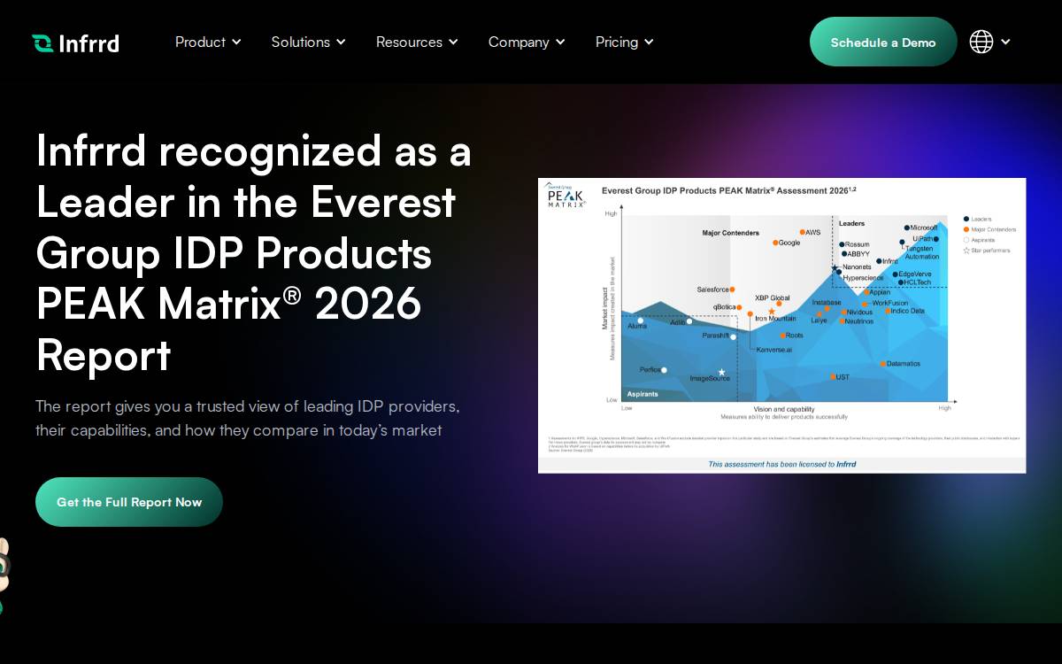 Infrrd website preview