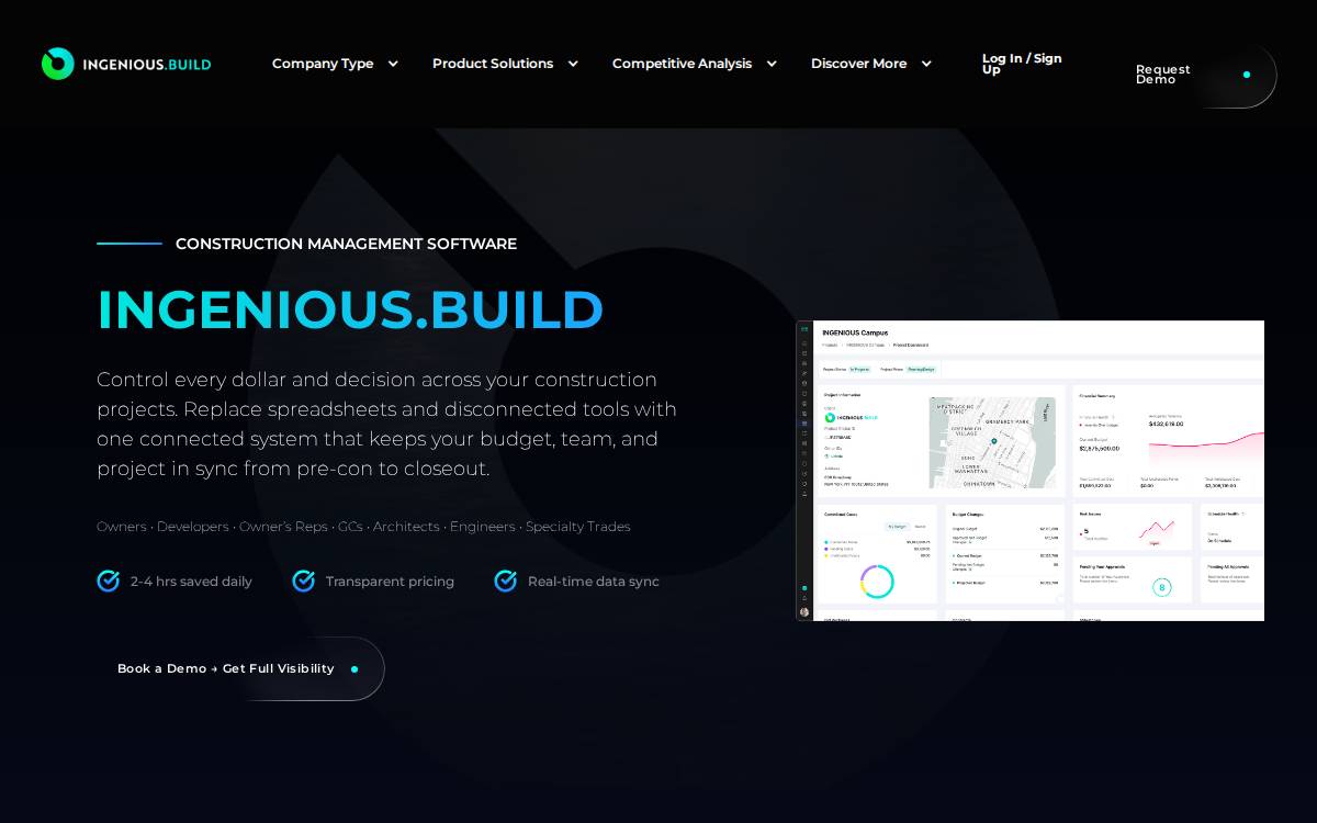 Ingenious website preview