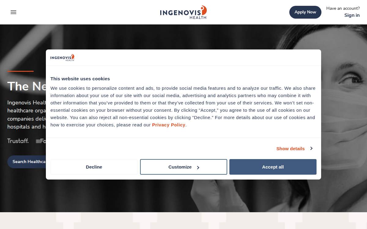 Ingenovishealth website preview