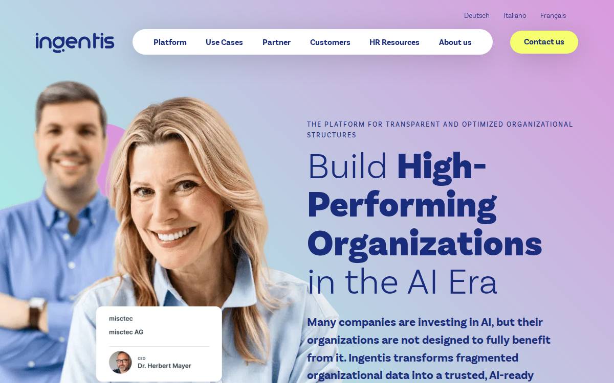 Ingentis website preview