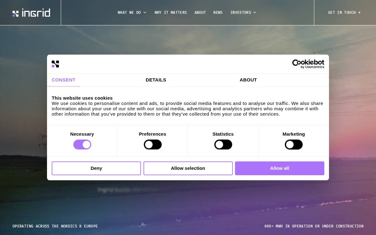 Ingrid Capacity website preview