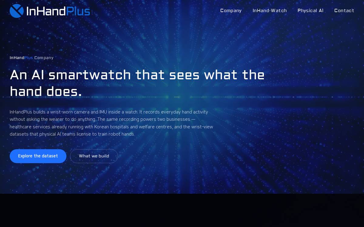 InHandPlus website preview