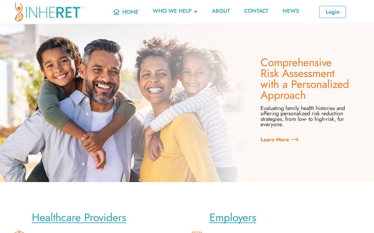 Inheret, Inc website preview
