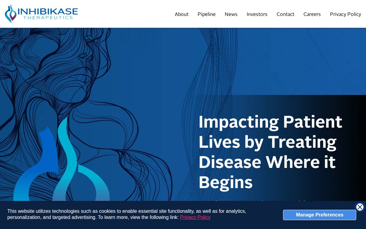 Inhibikase Therapeutics website preview
