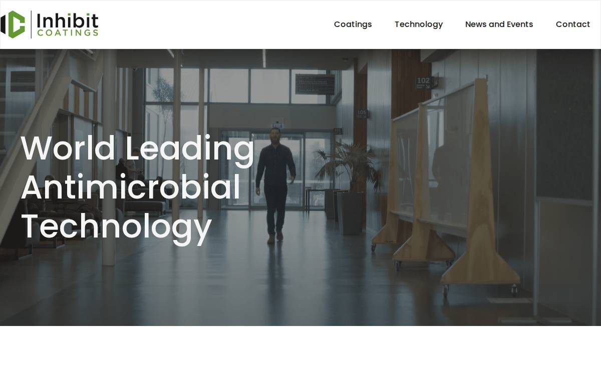 Inhibit Coatings website preview