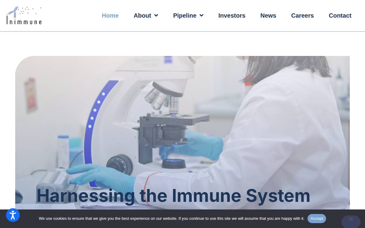 Inimmune website preview