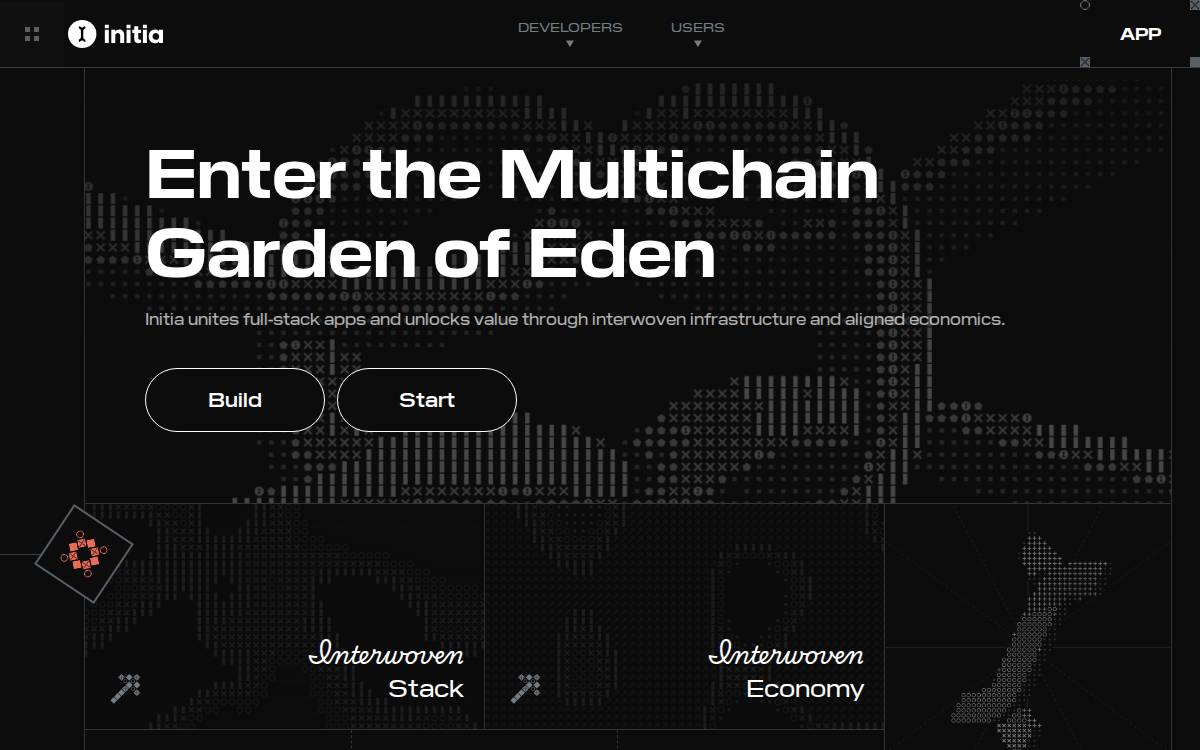 Initia website preview