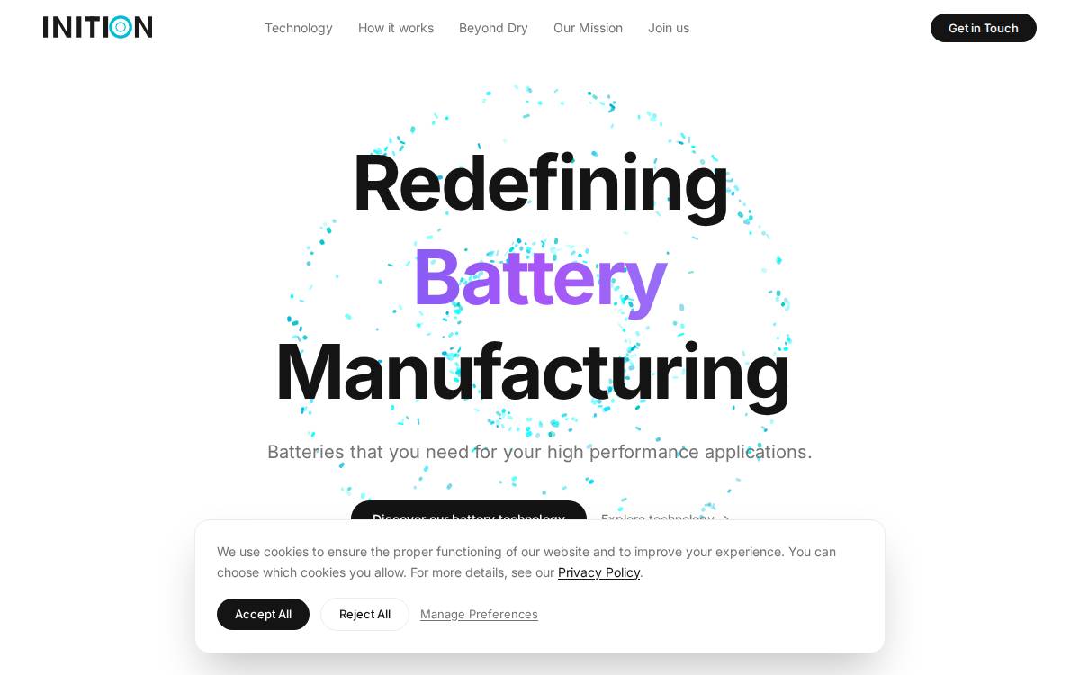 Inition website preview