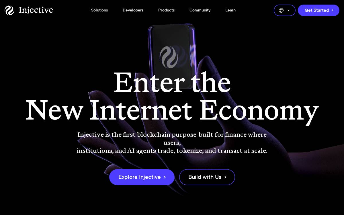 Injective Protocol Derivatives website preview