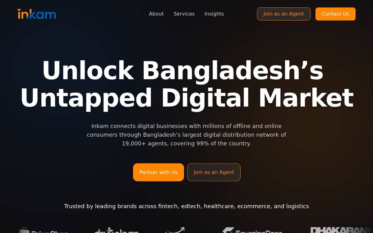 Inkam website preview