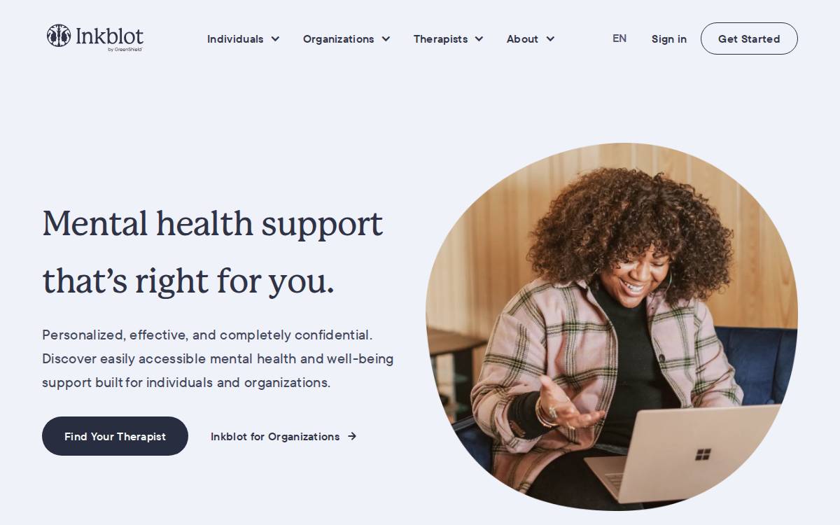 Inkblot Therapy website preview