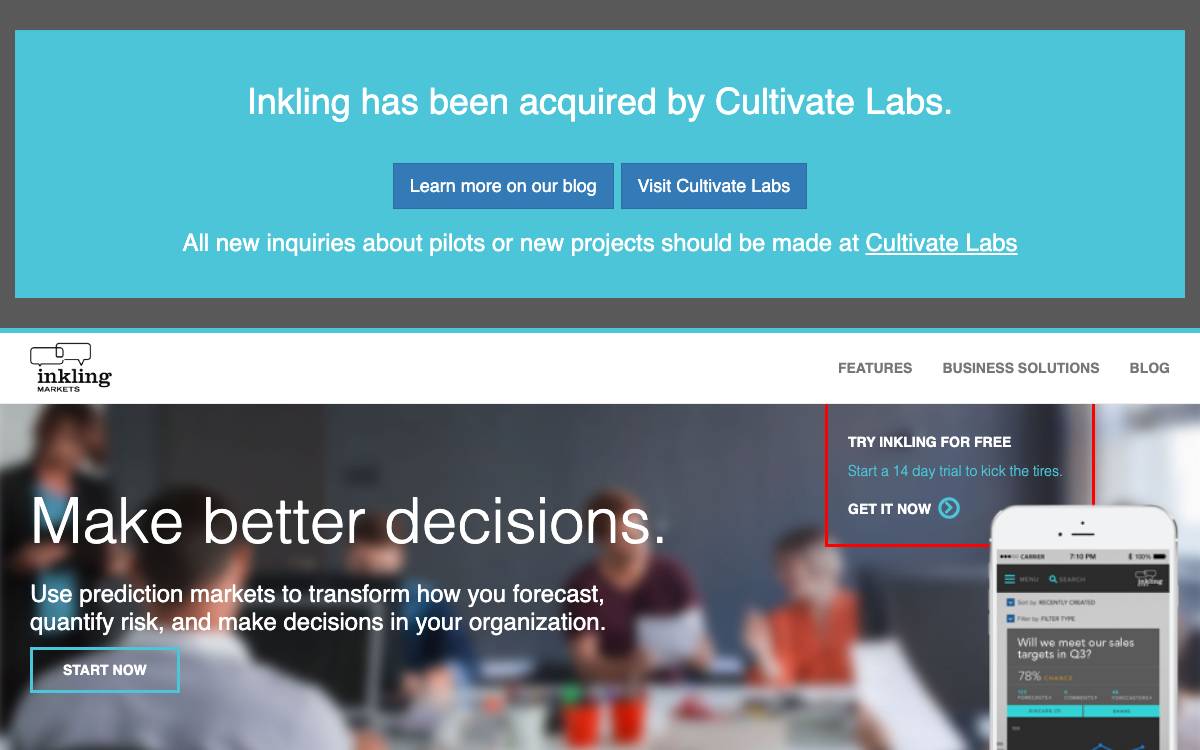 Inkling website preview