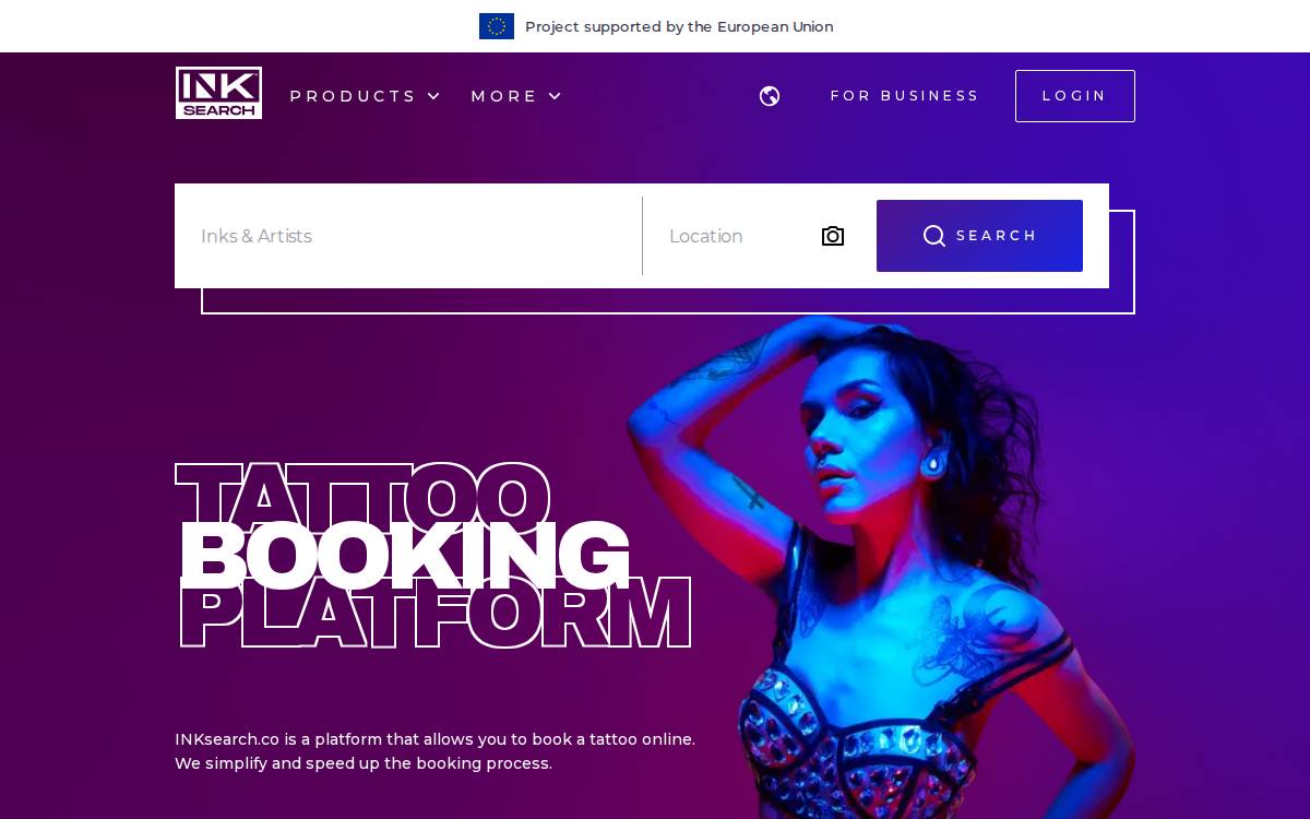 InkSearch website preview