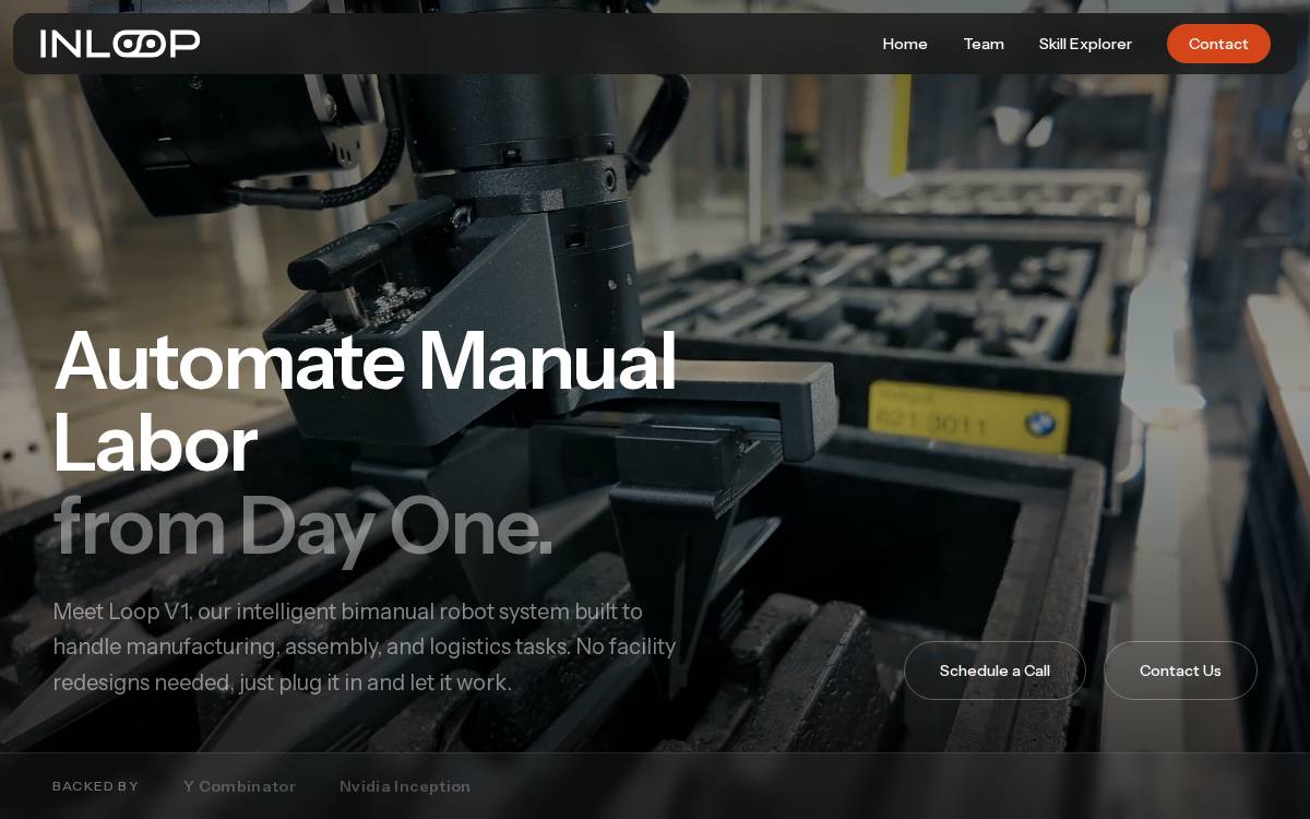 InLoop Robotics website preview