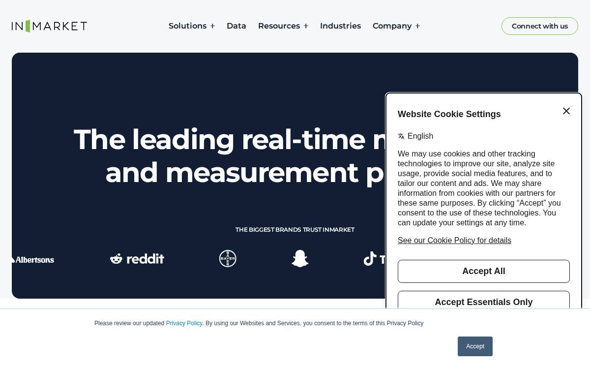 inMarket Media website preview