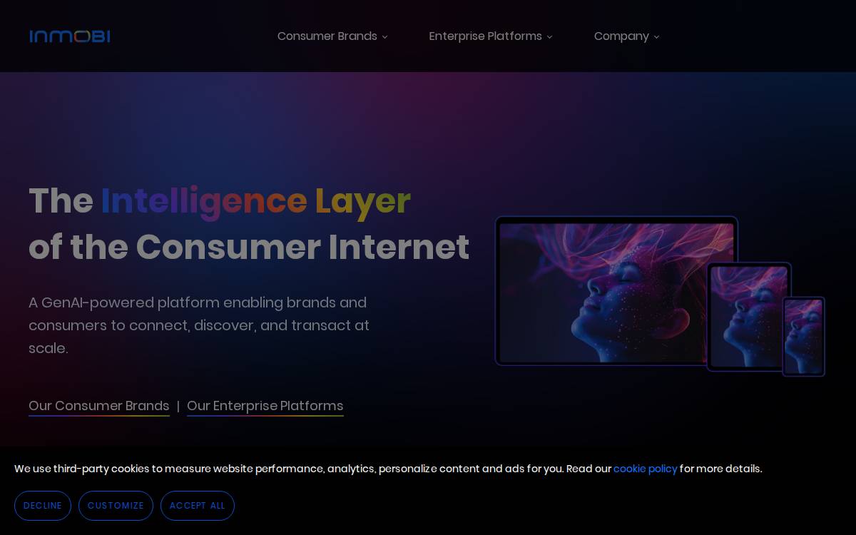Inmobi website preview