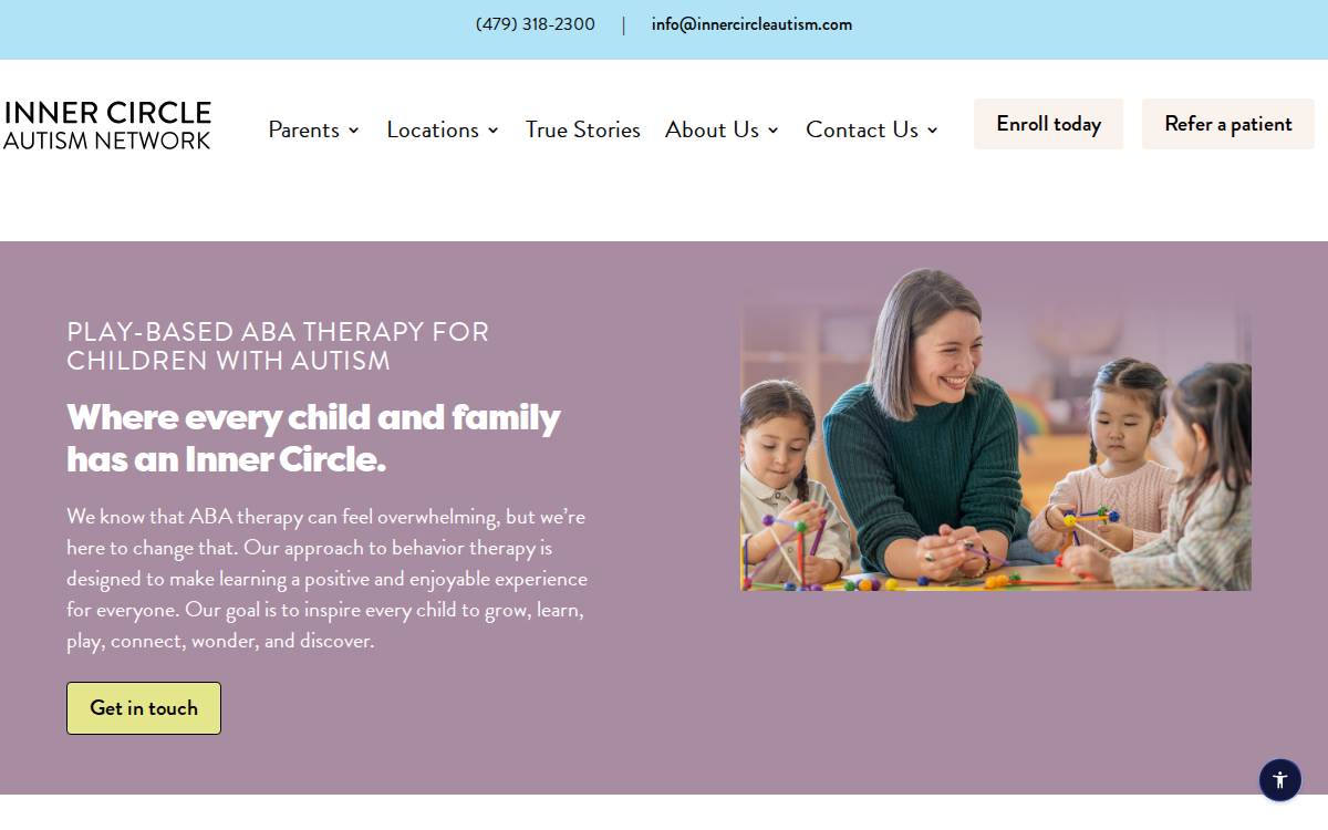 Inner Circle Autism Network website preview