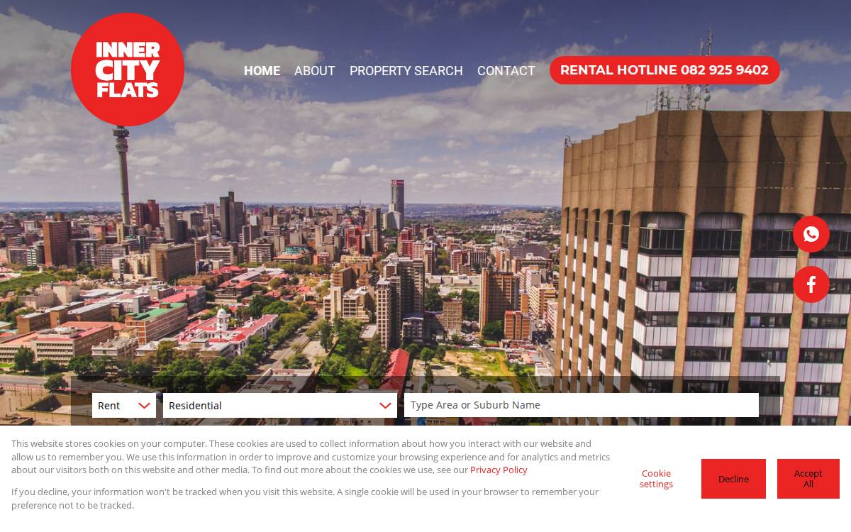 InnerCityFlats website preview